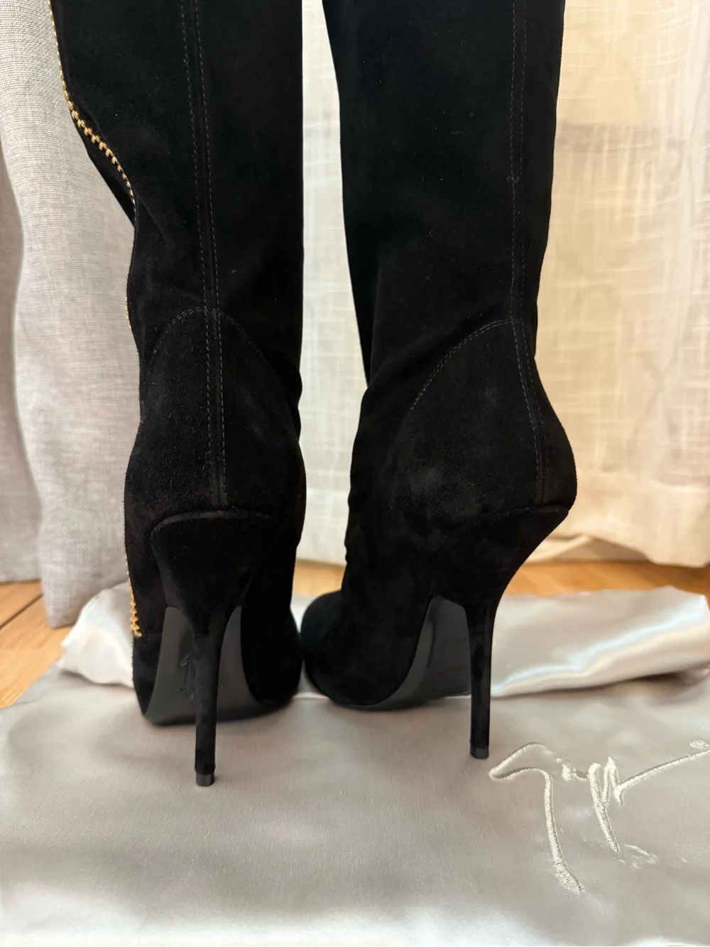 Giuseppe Zanotti Over the Knee Suede Dramatic Boot